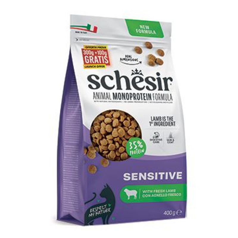 Schesir Cat Monoprotein Sensitive jehněčí 400g