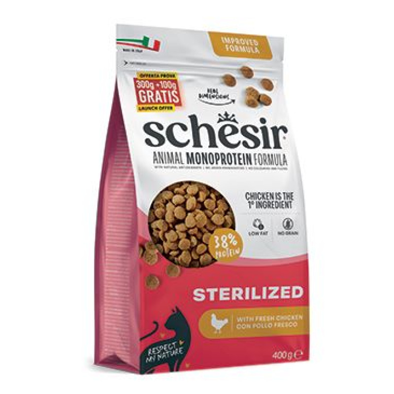 Schesir Cat Monoprotein Sterilized kuřecí 400g