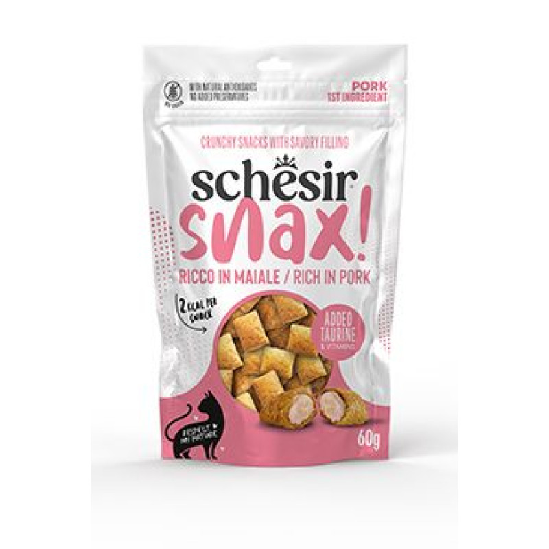 Schesir Cat pochoutka Snax! Vepřové polštářky 60g
