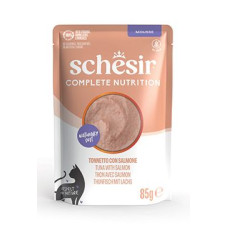 Schesir Cat kapsa Compl.Nutrition Tuňák+losos pěna 85g