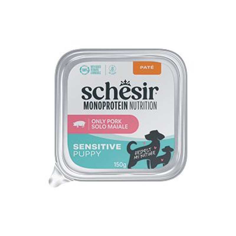 Schesir Dog vanička Monoprotein Puppy Šunka paté 150g