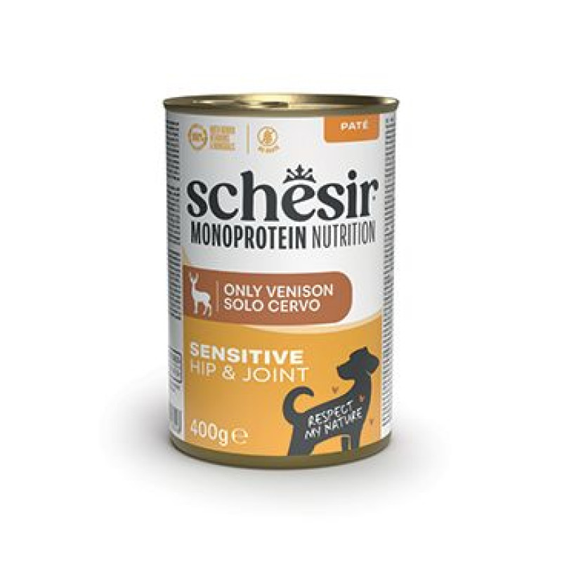 Schesir Dog vanička Monopr.Hip&Joint Zvěřina paté 400g
