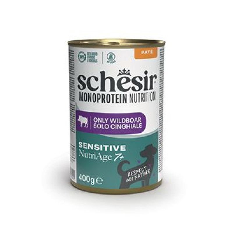 Schesir Dog konz.Monoprotein Senior Divočák paté 400g