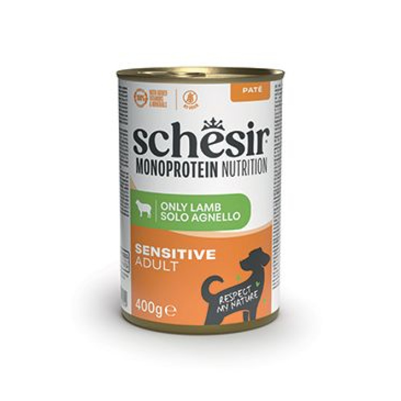 Schesir Dog konz.Monoprotein Jehněčí paté 400g