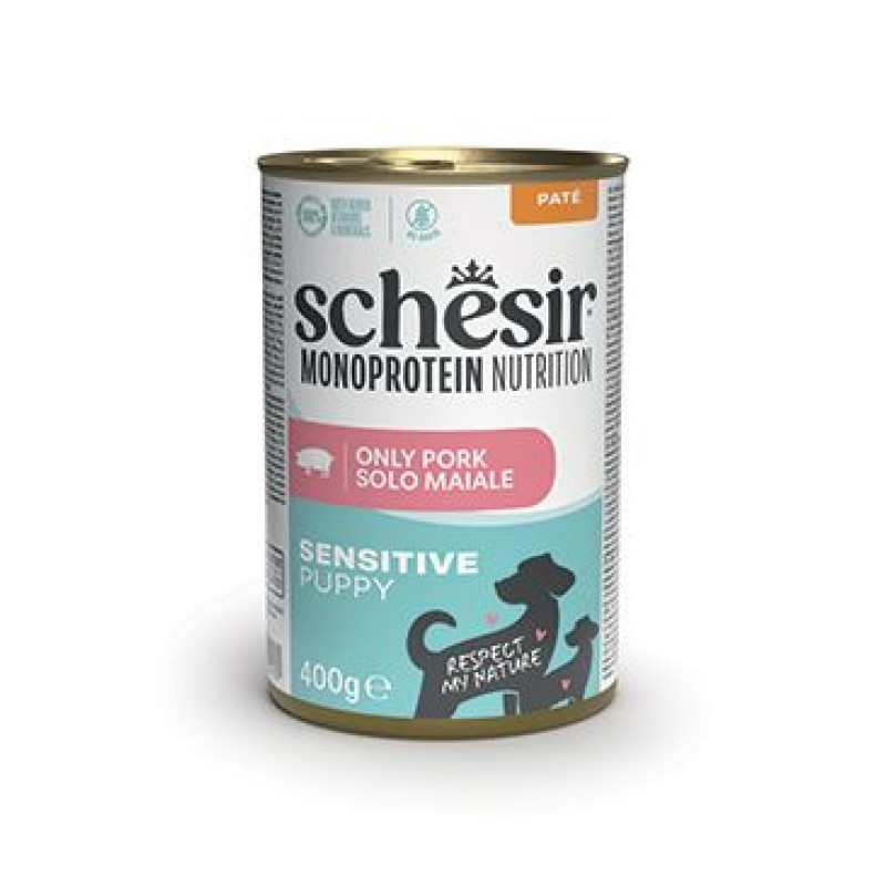 Schesir Dog konz.Monoprotein Puppy Šunka paté 400g