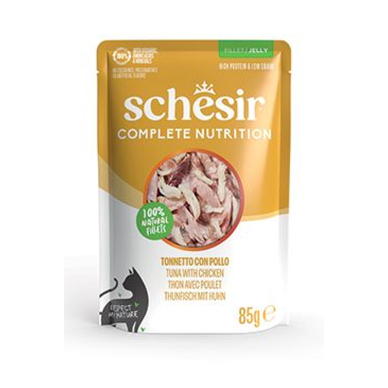 Schesir Cat kapsa Compl.Nutrition Tuňák+kuře želé 85g
