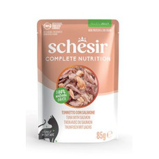 Schesir Cat kapsa Compl.Nutrition Tuňák+losos želé 85g