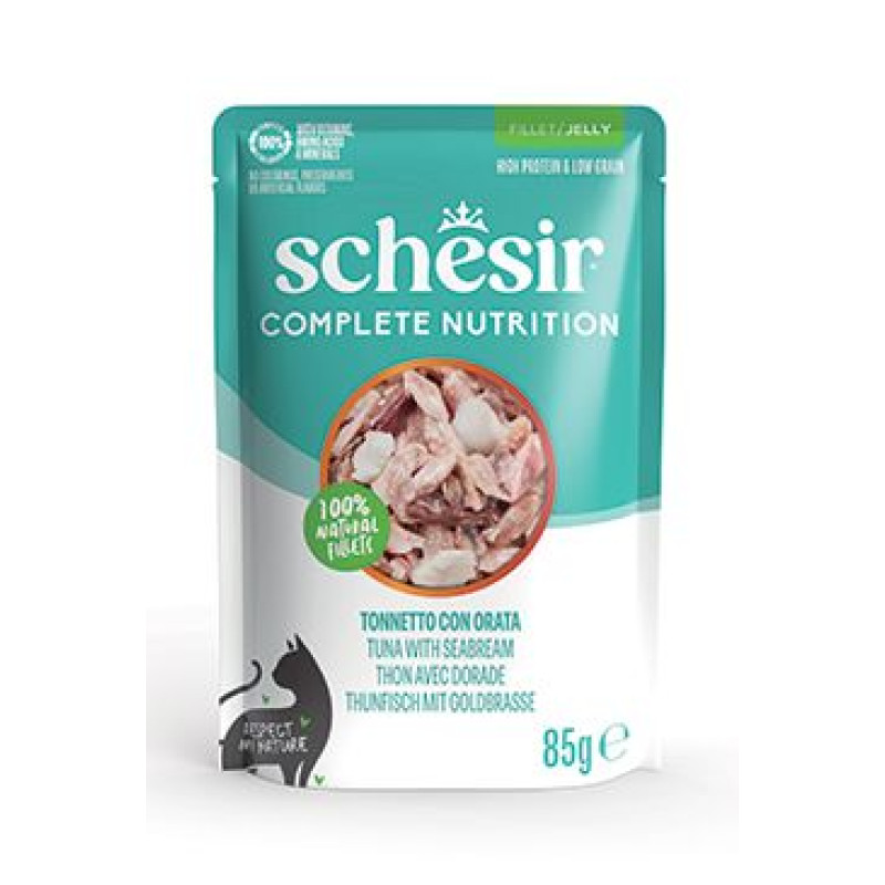 Schesir Cat kapsa Compl.Nutrition Tuňák+pražma želé85g