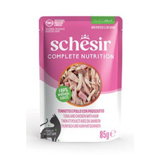 Schesir Cat kaps.Compl.Nutrit.Tuňák+kuře+šunka žel 85g