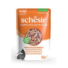 Schesir Cat kaps.Compl.Nutrit.Tuňák+kuře+krev.želé85g