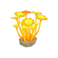 Akvarijní dekorace FLOWERS 2 oranžová/žlutá Zolux