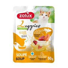 Pochoutka kočka LAPPIES polévka tuňák, losos 50g Zolux