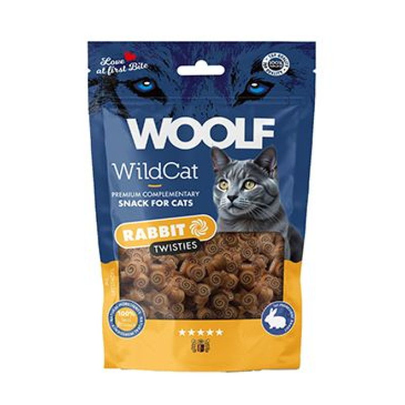 WOOLF WildCat Twisties Snack Rabbit 50g