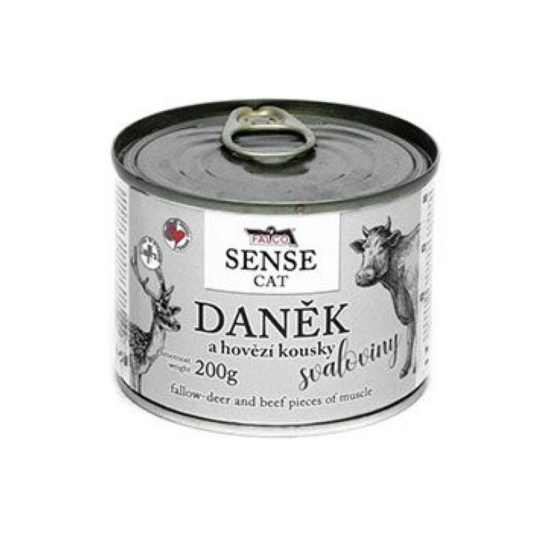 FALCO SENSE CAT daněk a hovězí 200g