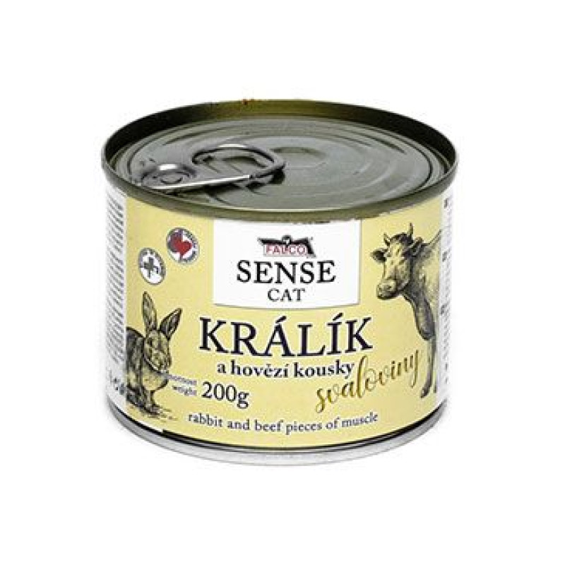 FALCO SENSE CAT králík a hovězí 200g