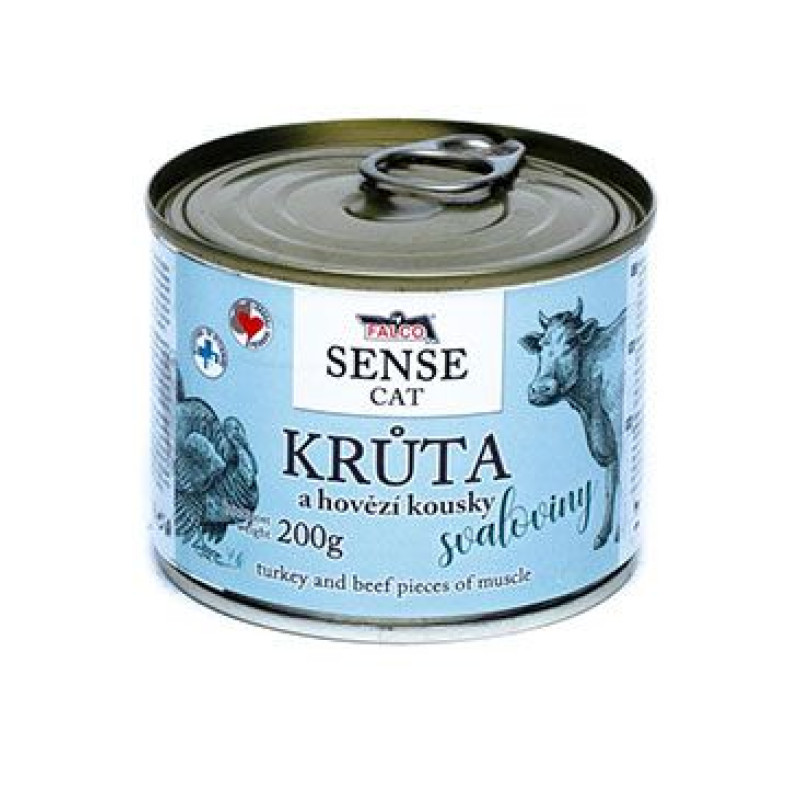 FALCO SENSE CAT krůta a hovězí 200g