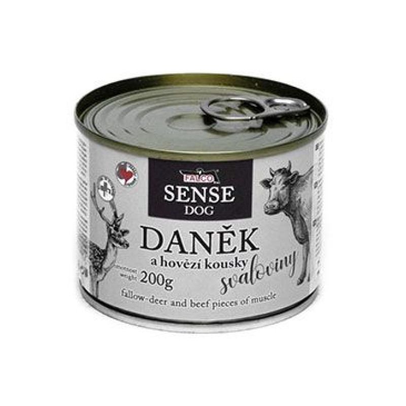 FALCO SENSE DOG daněk a hovězí 200g