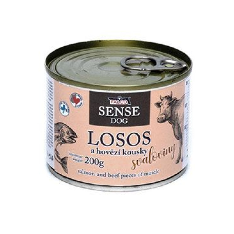 FALCO SENSE DOG losos a hovězí 200g
