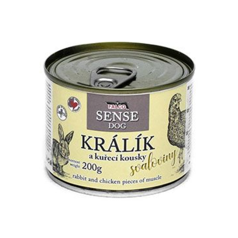 FALCO SENSE DOG králík a kuřecí 200g