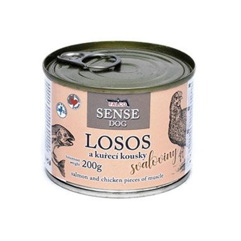 FALCO SENSE DOG losos a kuřecí 200g