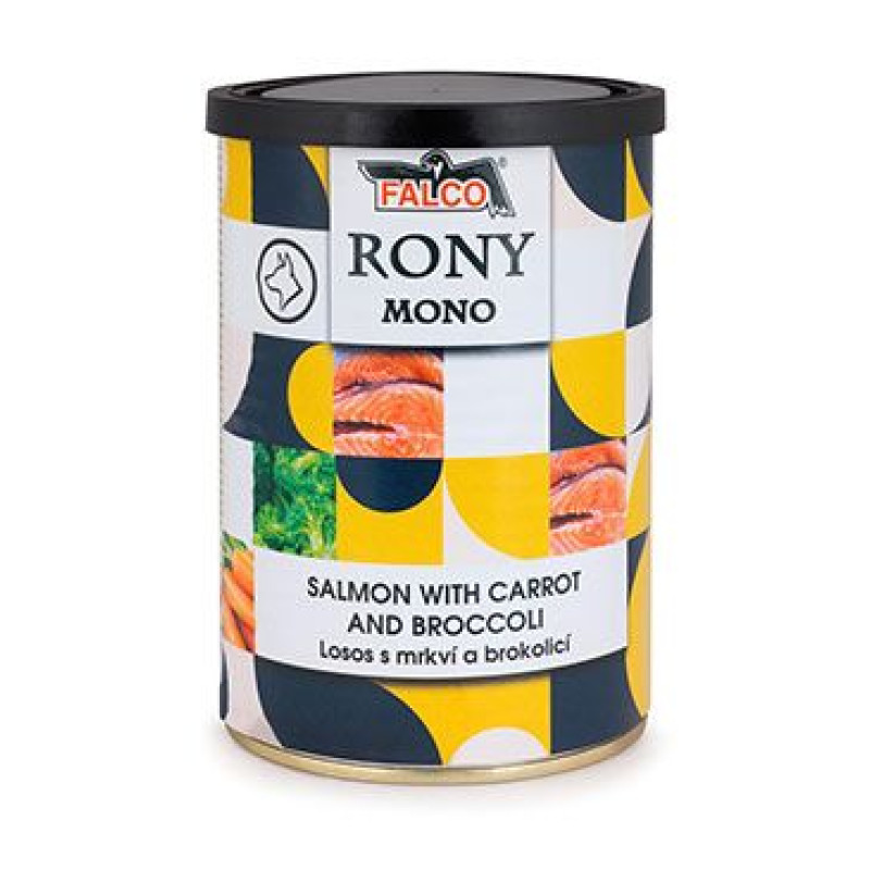 FALCO RONY DOG MONO losos s mrkví a brokolicí 400g