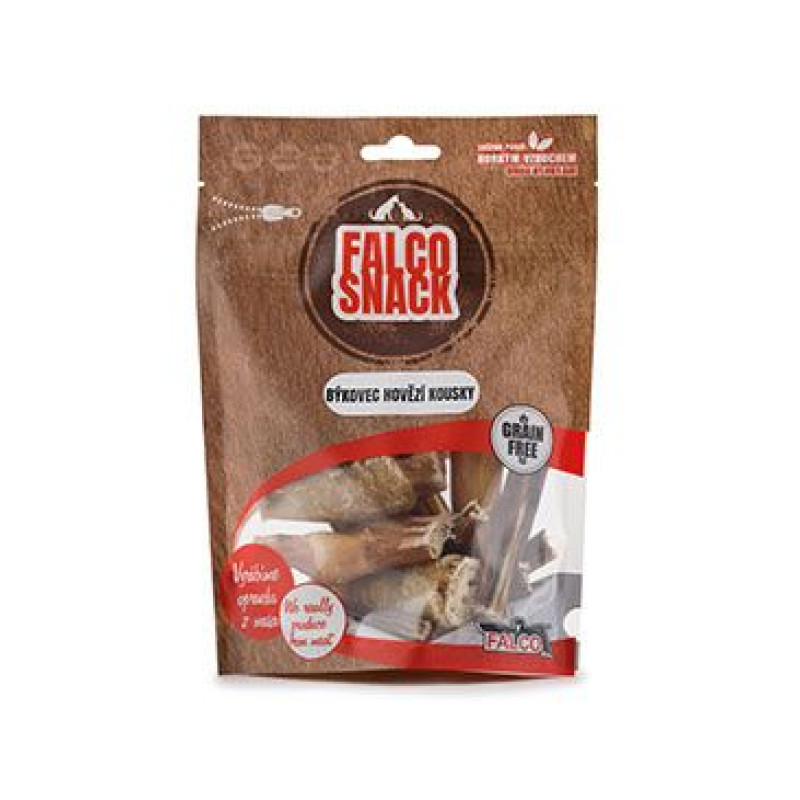 FALCO DOG Býkovec hovězí kousky sušený 70g závěs