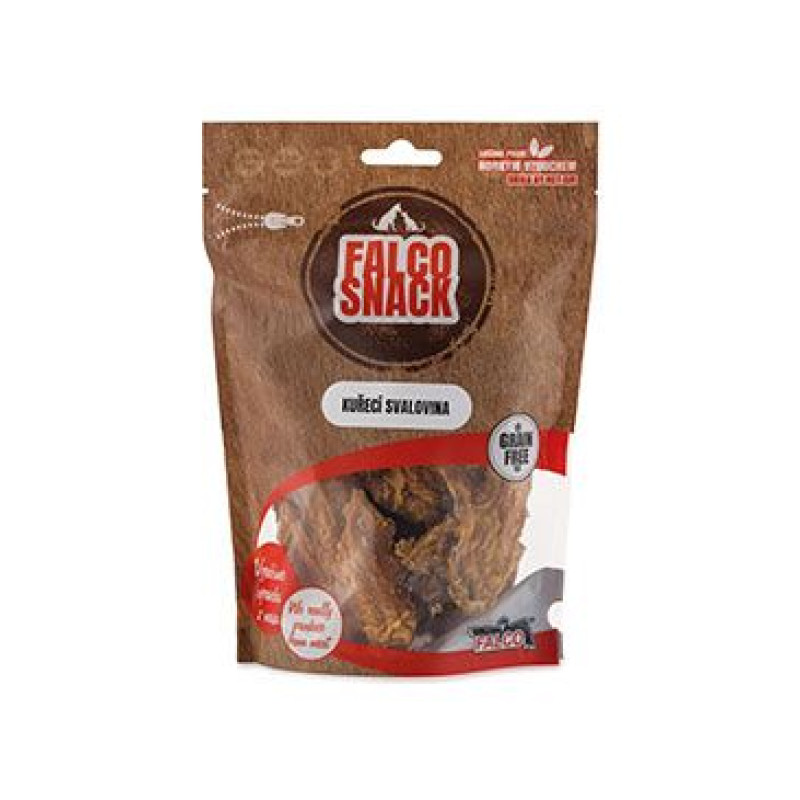 FALCO DOG Losos kůže krájená 50g závěs