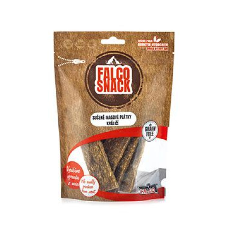 FALCO DOG Sušené masové plátky králičí 90g