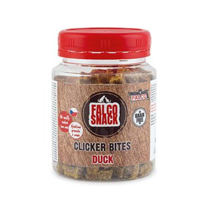 FALCO DOG Clicker bites kachní 130g