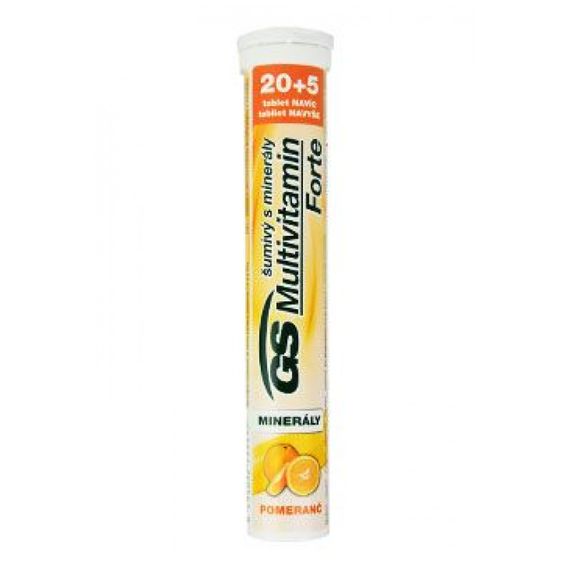 GS Multivitamin s minerály Forte Pomeranč tbl eff 20+5