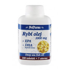 Rybí olej 1000mg +EPA+DHA 100+7tob zdarma MedPharma