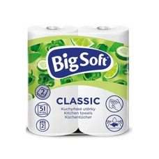 Utěrky kuchyňské papírové Big Soft Classic 2vrstvé 2ks