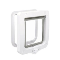 Dvířka kočka plast 2P 20x22cm bílá TR