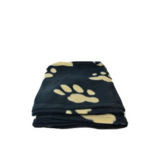 Deka pro psy BARNEY hnědé tlapky 150x100cm černá TR