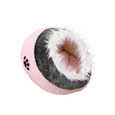 Pelech MINOU jeskyně s kožeš.35x26x41cm růžová/šedá TR