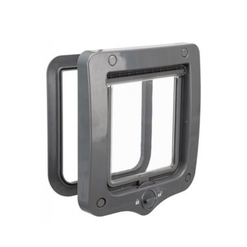 Dvířka kočka plast 2P 20x22cm šedá TR