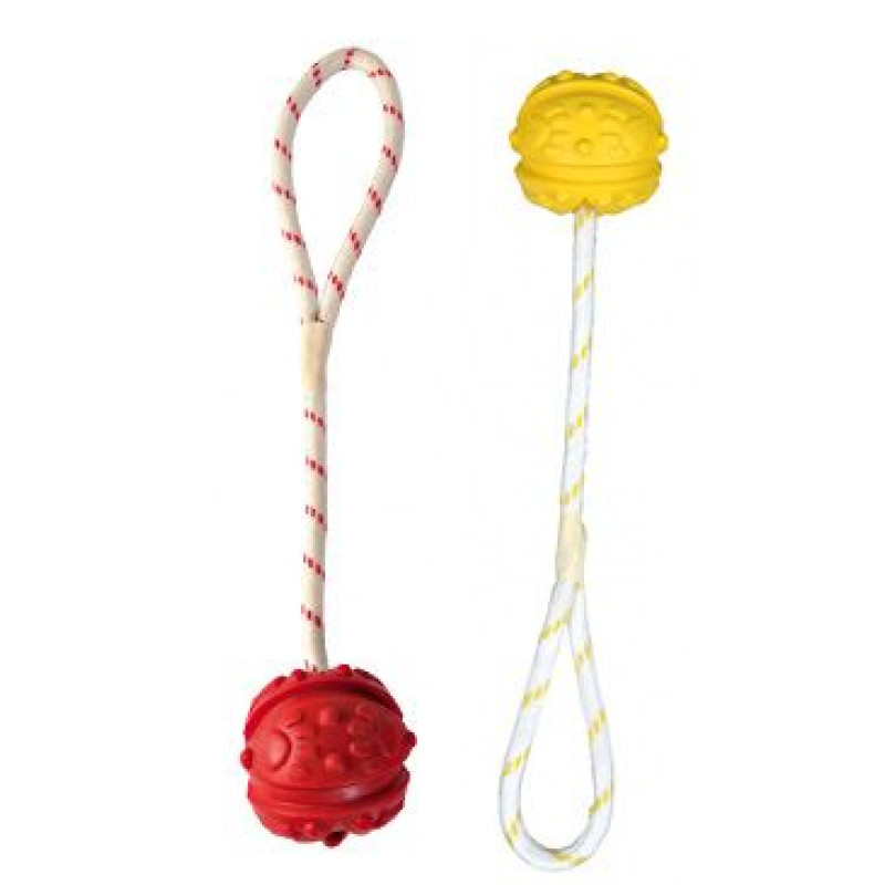 Hračka pes Míč plovoucí na šňůrce 4,5cm/35cm TR