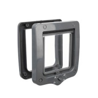 Dvířka kočka plast 4P 20x22cm šedá TR