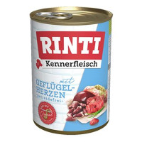 Rinti Dog Kennerfleisch konzerva drůbeží srdíčka 400g
