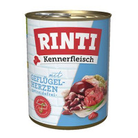 Rinti Dog Kennerfleisch konzerva drůbeží srdíčka 800g