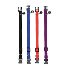Obojek kočka nylon s rolničkou nastavitelný 32cm mixTR