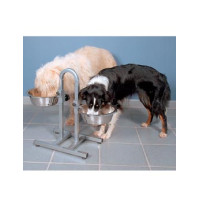 Psí bar na 2misky nerez 2,8l/24cm, nast.výška 43cm TR