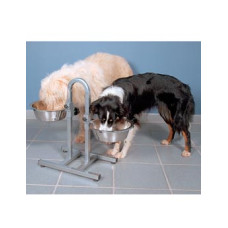Psí bar na 2misky nerez 2,8l/24cm, nast.výška 43cm TR