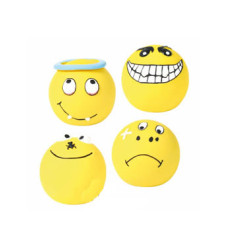 Hračka pes Smajlík žlutý 6cm latex TR