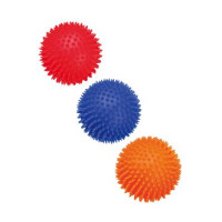 Hračka pes Koule ježatá vinyl 10cm mix barev TR