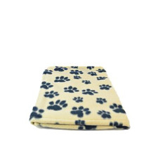 Deka pro psy BEANY černé tlapky 100x70cm hnědá TR