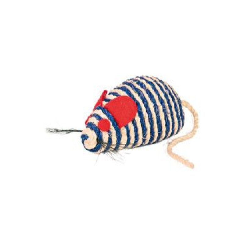 Hračka kočka Myš sisal s kuličkami 10cm TR