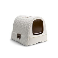 Curver WC kočka kryté domek Rattan 39x39x51cm mocha