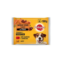 Pedigree kapsa Adult mas.výběr s mrkví ve šťávě 4x100g