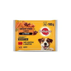 Pedigree kapsa Adult mas.výběr s mrkví ve šťávě 4x100g